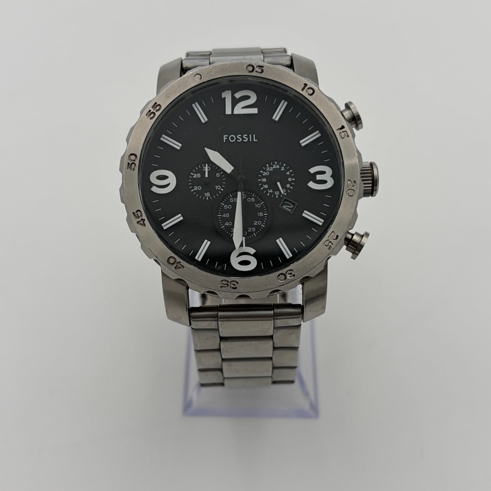 Fossil Nate Chronograph JR1353 Wrist Watch Men Stainless Steel